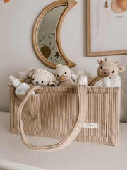 Petite & Co Nappy Caddy Organiser - Cord - Latte