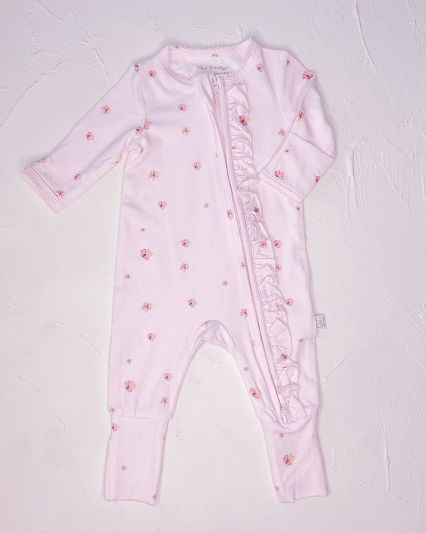 Elke & Indigo Bamboo/Organic Cotton Oakleigh Onesie - Blossom