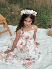 A Little Lacey Ava Girls Floral Maxi Dress