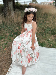 A Little Lacey Ava Girls Floral Maxi Dress