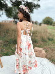 A Little Lacey Ava Girls Floral Maxi Dress