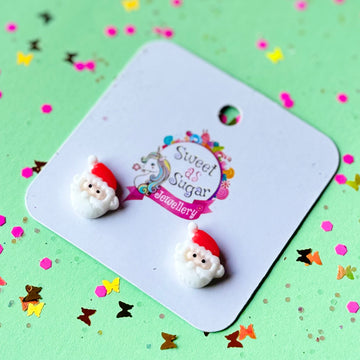 Sweet As Sugar Jewellery Christmas Stud Earrings - Santa