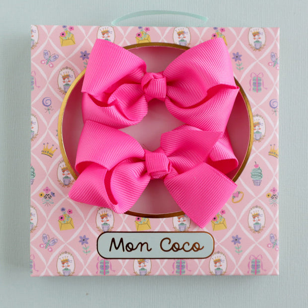 Lauren Hinkley - Mon Coco - Bows - Hot Pink