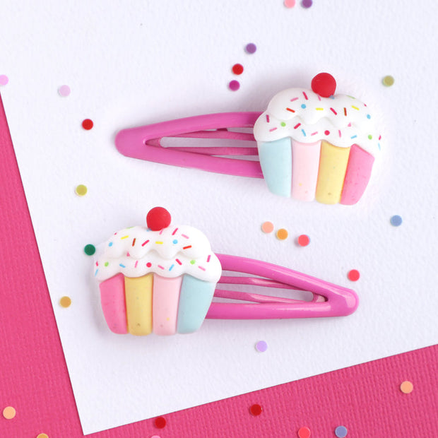 Lauren Hinkley / Mon Coco / Hair Clips - Cupcake with Sprinkles