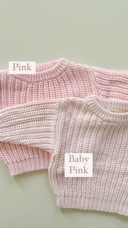 Petite & Co Chunky Knit Jumper - Pink