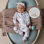 Snuggle Hunny Organic Snugglesuit Convertible Romper - Easter Bunnies