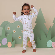 Snuggle Hunny Organic Snugglesuit Convertible Romper - Easter Bunnies