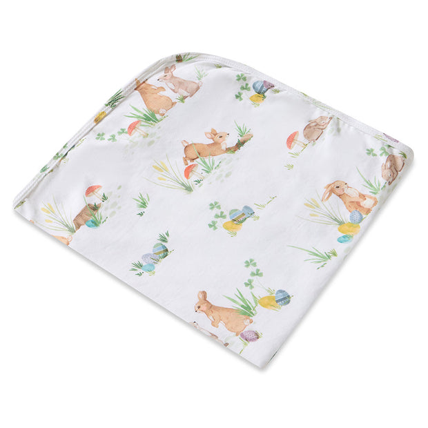 Snuggle Hunny Organic Jersey Wrap & Beanie Set - Easter Bunnies