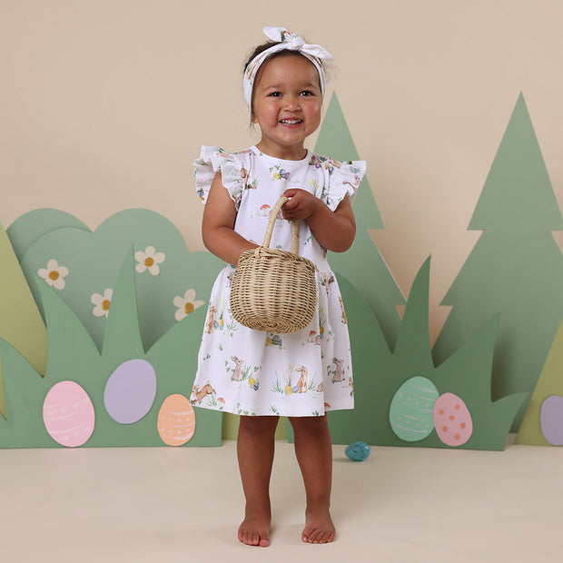 Snuggle Hunny Organic Short Sleeve Dress - Easter Bunnies